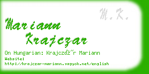 mariann krajczar business card